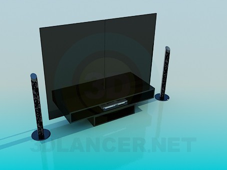 3d модель Мебель для домашнего кинотеатра – превью 3d модель Мебель для домашнего кинотеатра – превью