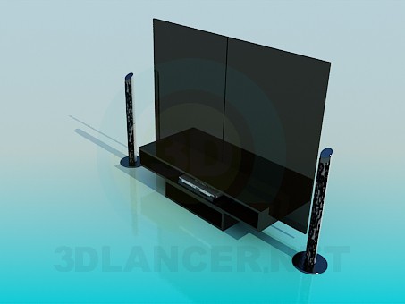 3d модель Мебель для домашнего кинотеатра – превью 3d модель Мебель для домашнего кинотеатра – превью