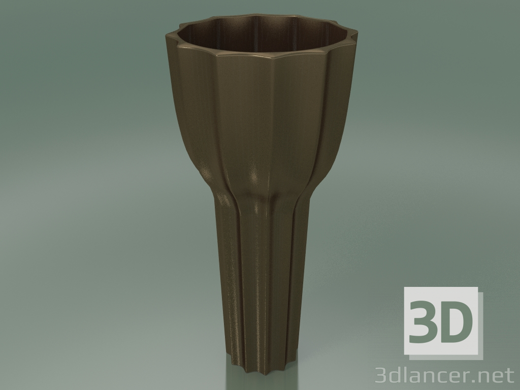 3d model Vase Line Big (Bronze) - preview