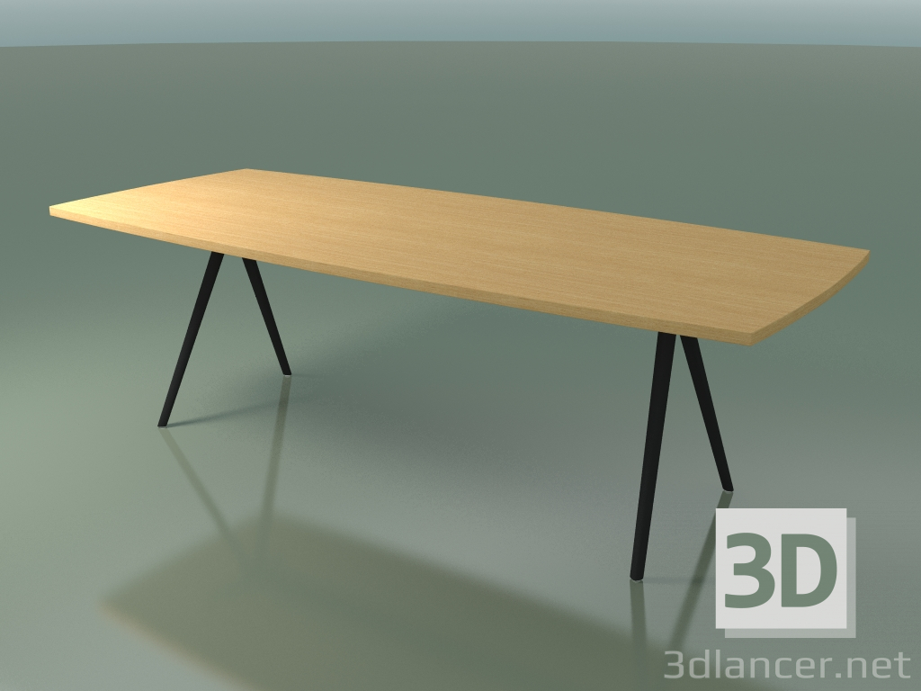 3d model Soap-shaped table 5434 (H 74 - 100x240 cm, legs 150 °, veneered L22 natural oak, V44) - preview