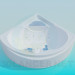 modello 3D Bagno-vasca idromassaggio ad angolo - anteprima