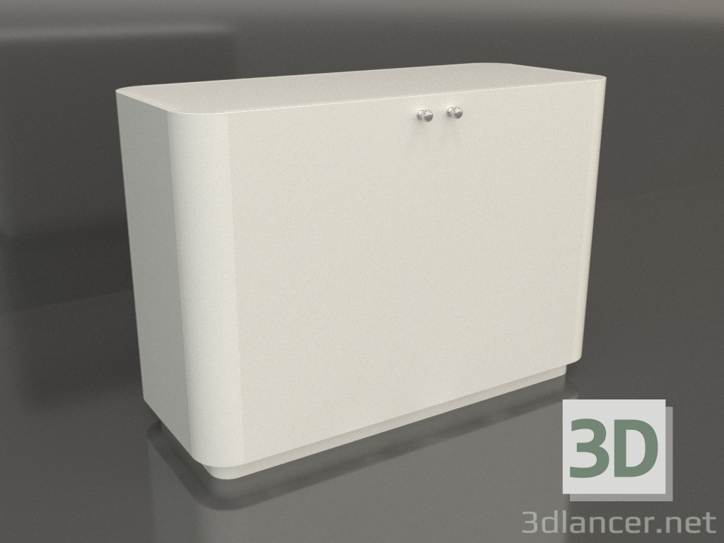 3d model Mueble TM 031 (1060x450x750, color plástico blanco) - vista previa
