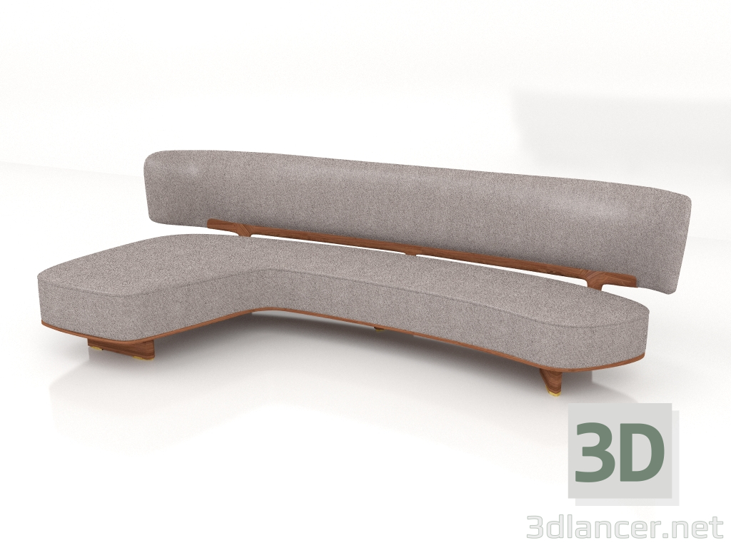 3D Modell Sofa Icosofà-Chaiselongue - Vorschau
