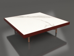Square coffee table (Wine red, DEKTON Aura)