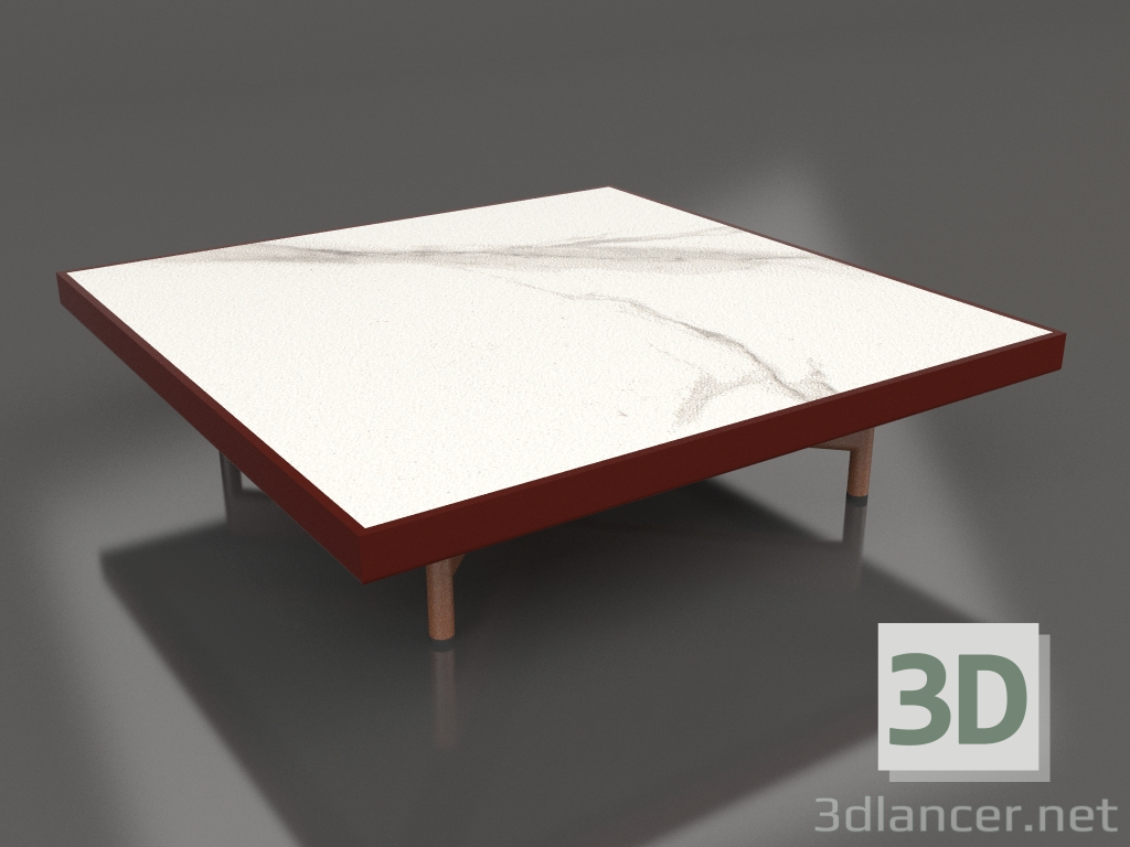 3d модель Квадратний журнальний столик (Wine red, DEKTON Aura) – превью