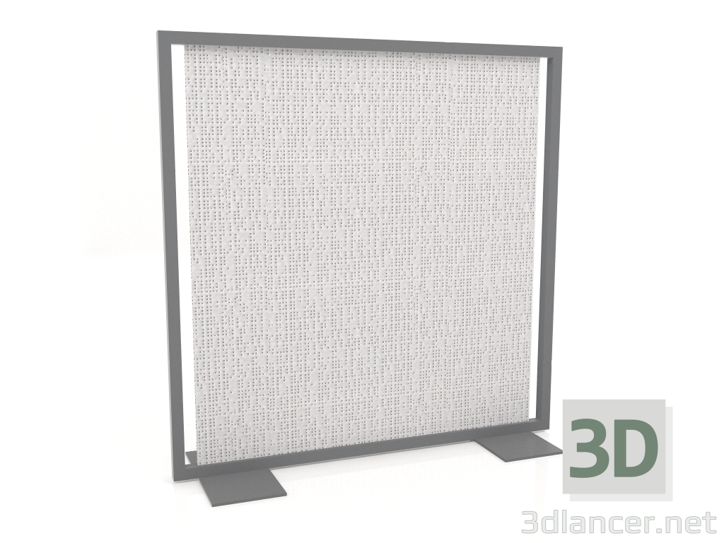 3D Modell Bildschirmtrennwand 150x150 (Anthrazit) - Vorschau