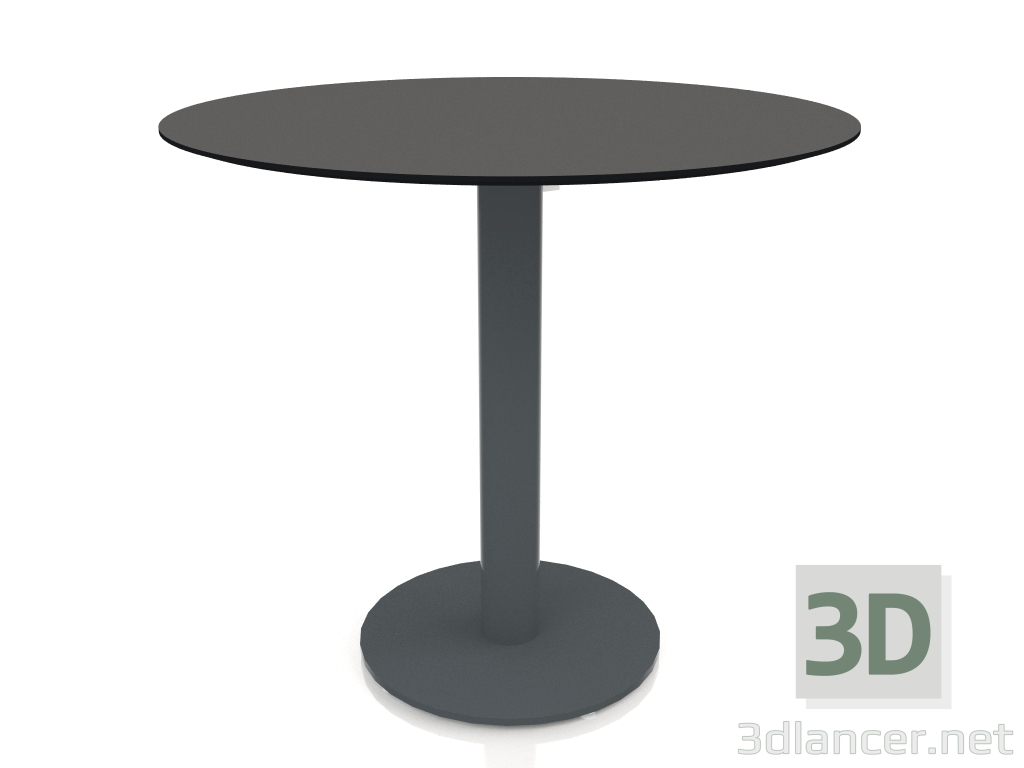 modello 3D Tavolo da pranzo su gamba colonna Ø80 (Antracite) - anteprima