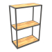 3D Modell Rack-Konsole rechteckig (HOLZ, 60x30x86, 3 Regale) - Vorschau