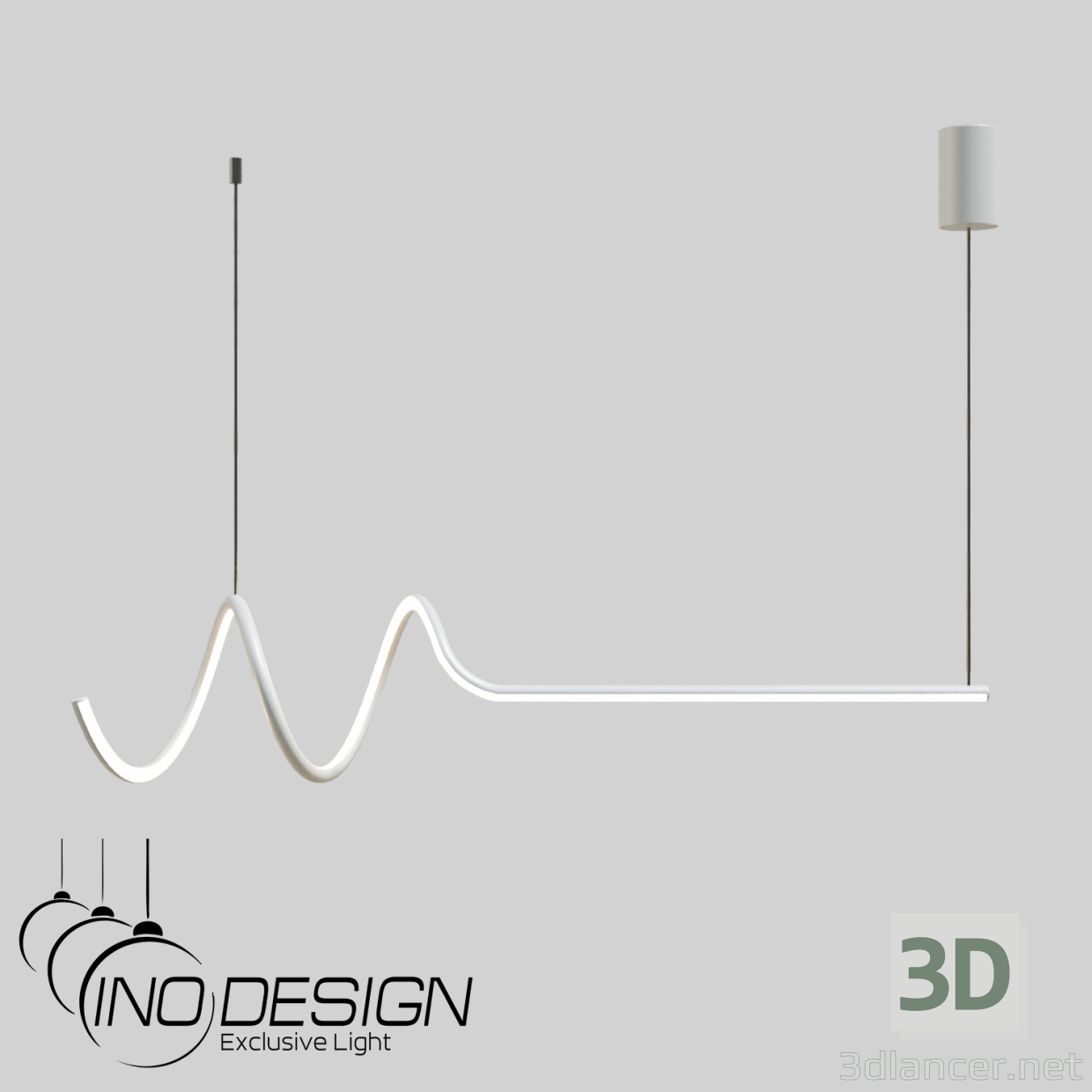 3d model Inodesign Damaris Blanco L70 44.7001 ejemplar - vista previa