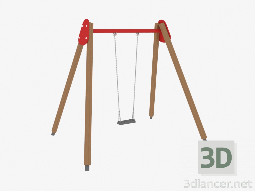 3d модель Качели детской игровой площадки (6311) – превью