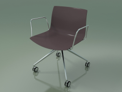 Chair 2055 (4 castors, with armrests, LU1, polypropylene PO00404)