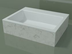 Vasque à poser (01R131302, Carrara M01, L 60, P 48, H 16 cm)