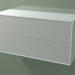 3 डी मॉडल डबल बॉक्स (8AUDCA01, ग्लेशियर व्हाइट C01, HPL P02, L 96, P 36, H 48 सेमी) - पूर्वावलोकन