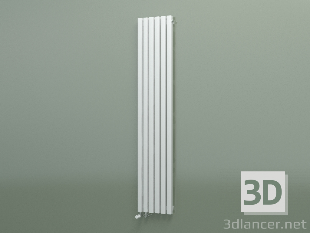 3D modeli Dikey radyatör RETTA (6 bölüm 1800 mm 40x40, beyaz parlak) - önizleme