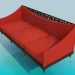 3d model sofa with carved - preview