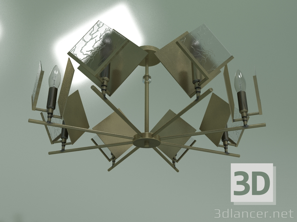 3d model Ceiling chandelier 60110-8 (antique bronze) - preview