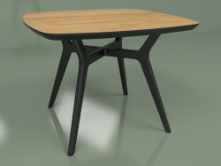 Dining table Lars Oak (black, 1000x1000)