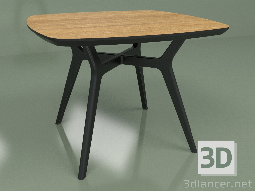 modello 3D Tavolo da pranzo Lars Oak (nero, 1000x1000) - anteprima