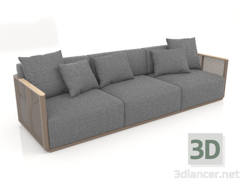modèle 3D Canapé 3 places (Bronze) - preview