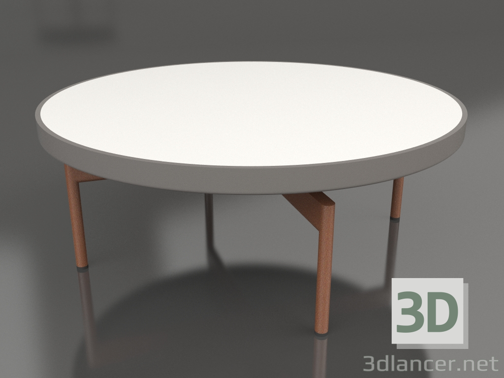 modello 3D Tavolino rotondo Ø90x36 (Grigio quarzo, DEKTON Zenith) - anteprima