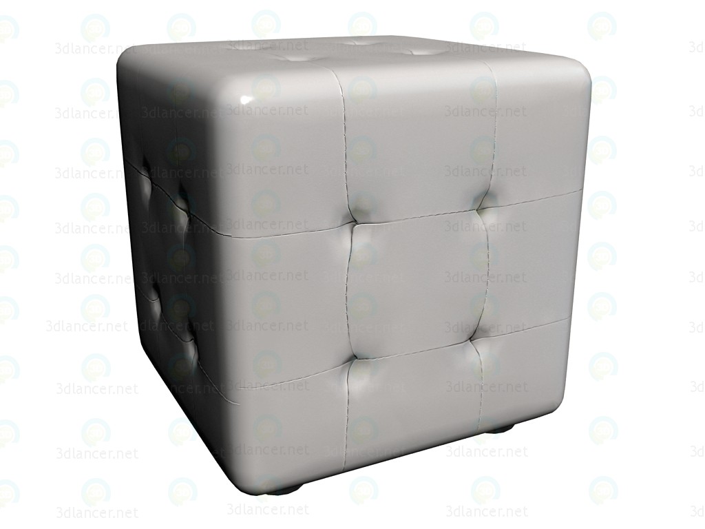 3d model Puffs Diva blanco (cubo). - vista previa
