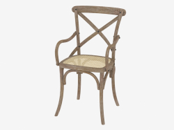 armrests के फार्महाउस हाथ कुर्सी के साथ एक भोजन कुर्सी (8827.0202)