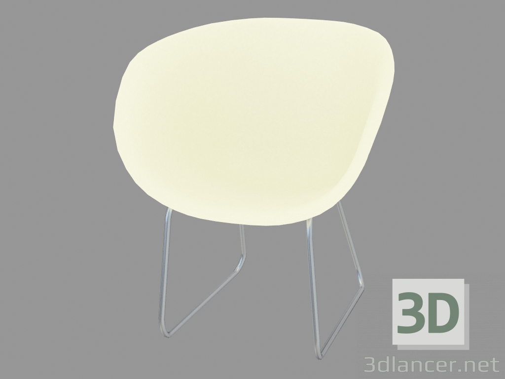 3d модель Кресло в тканевой обивке – превью