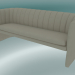 modello 3D Mocassino triplo divano (SC26, H 75cm, 185x65cm, Velvet 14 Pearl) - anteprima