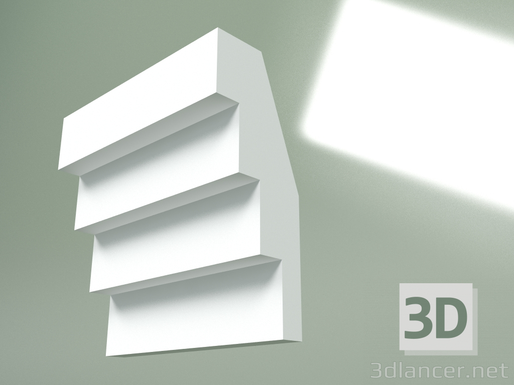 3d model Plaster cornice (ceiling plinth) KT348 - preview