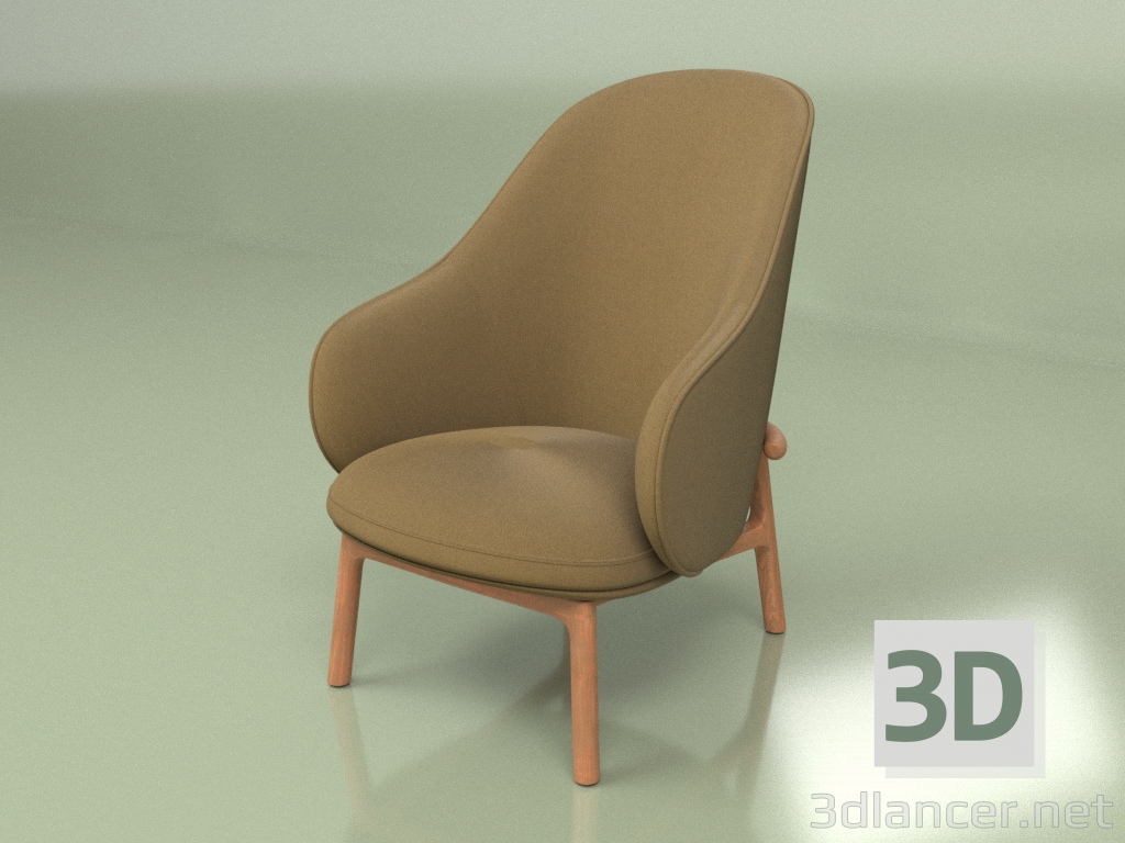 modèle 3D Fauteuil Norte (moutarde) - preview