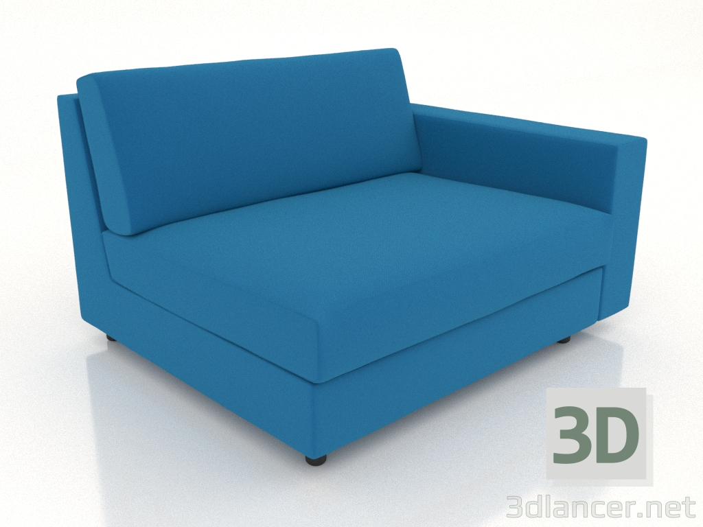 3d model Módulo de sofá 103 individual con reposabrazos a la derecha - vista previa