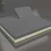 3D modeli Sırtlı Yatak 200 (Altın) - önizleme