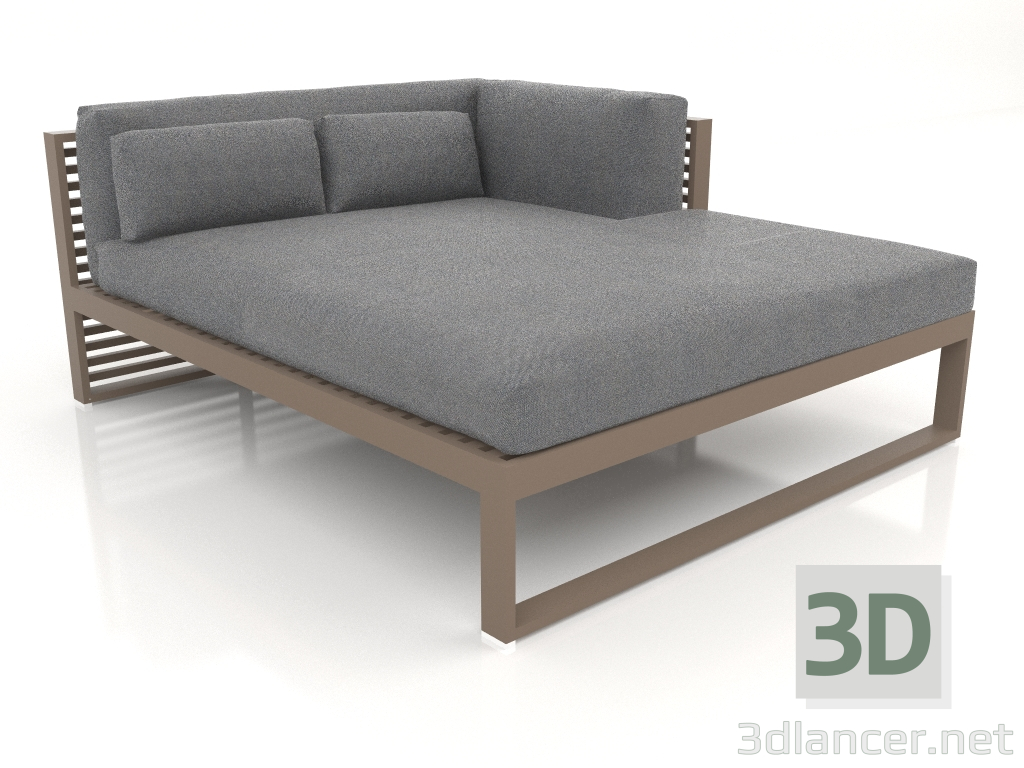 modèle 3D Canapé modulable XL, section 2 droite (Bronze) - preview