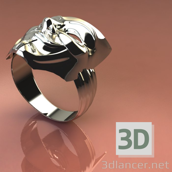 3d model Guy Fawkes ring - preview