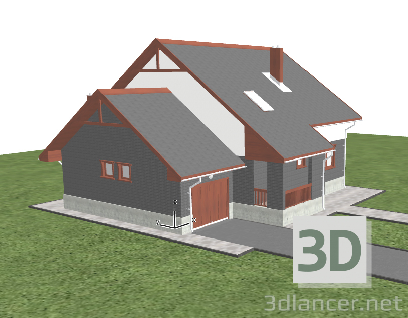 Casa 01 3D modelo Compro - render