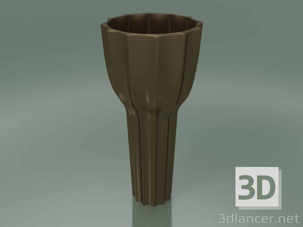 3 डी मॉडल फूलदान रेखा छोटी (कांस्य) - पूर्वावलोकन