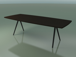 Table en forme de savon 5434 (H 74 - 100x240 cm, pieds 150 °, plaqué wengé L21, V44)
