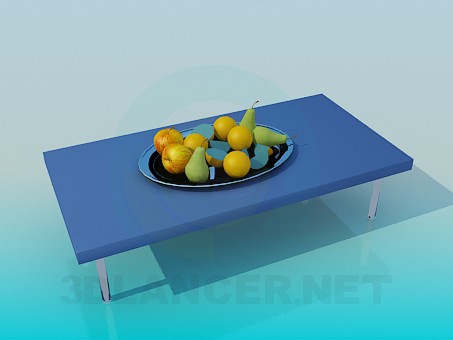 modelo 3D Una mesa con frutas - escuchar modelo 3D Una mesa con frutas - escuchar