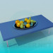 3d модель Столик с фруктами – превью