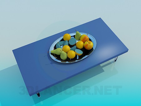 modelo 3D Una mesa con frutas - escuchar modelo 3D Una mesa con frutas - escuchar