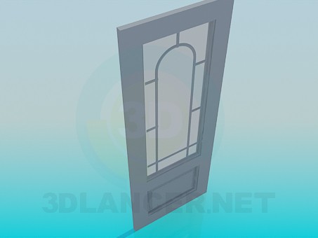 3d model Door with glass - preview 3d model Door with glass - preview