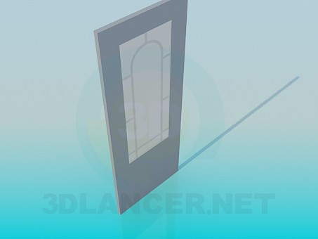 3d model Door with glass - preview 3d model Door with glass - preview