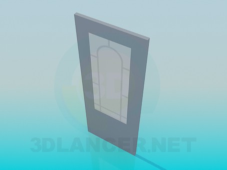 3d model Door with glass - preview 3d model Door with glass - preview