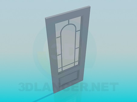3d model Door with glass - preview 3d model Door with glass - preview