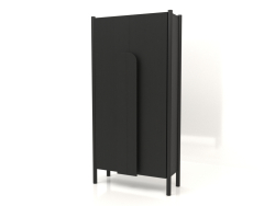 Garderobe mit langen Griffen B 01 (800x300x1600, Holz schwarz)