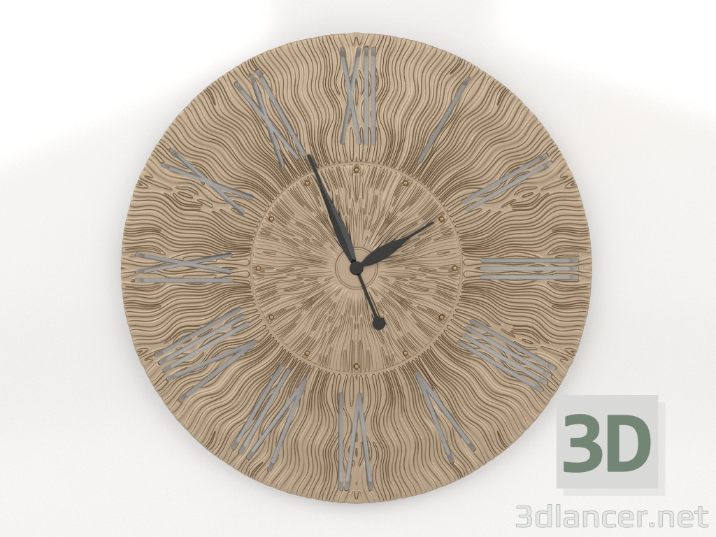 3d model Reloj de pared TWINKLE (dorado) - vista previa