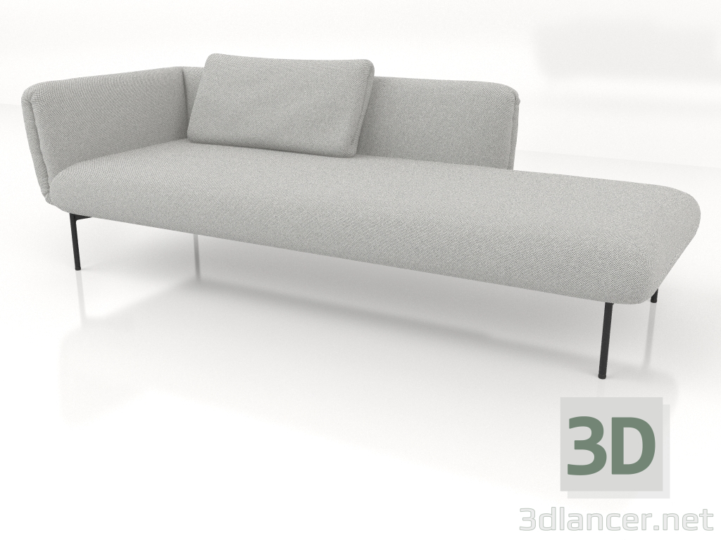 modello 3D Chaise longue 225 sinistra (opzione 1) - anteprima