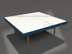 Table basse carrée (Gris bleu, DEKTON Aura)