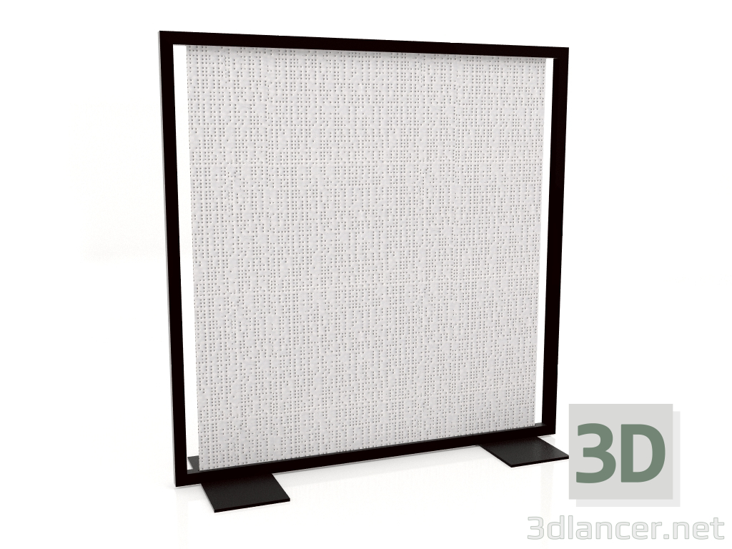 3D Modell Bildschirmtrennwand 150x150 (Schwarz) - Vorschau