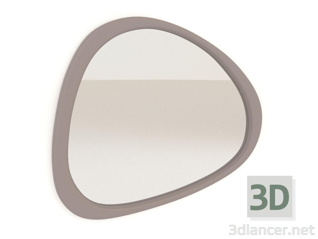 modello 3D Specchio da parete piccolo ASYM (platino) - anteprima modello 3D Specchio da parete piccolo ASYM (platino) - anteprima